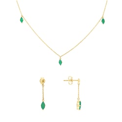 Zlatá kolekcia šperkov s brazílskymi smaragdmi Raíz