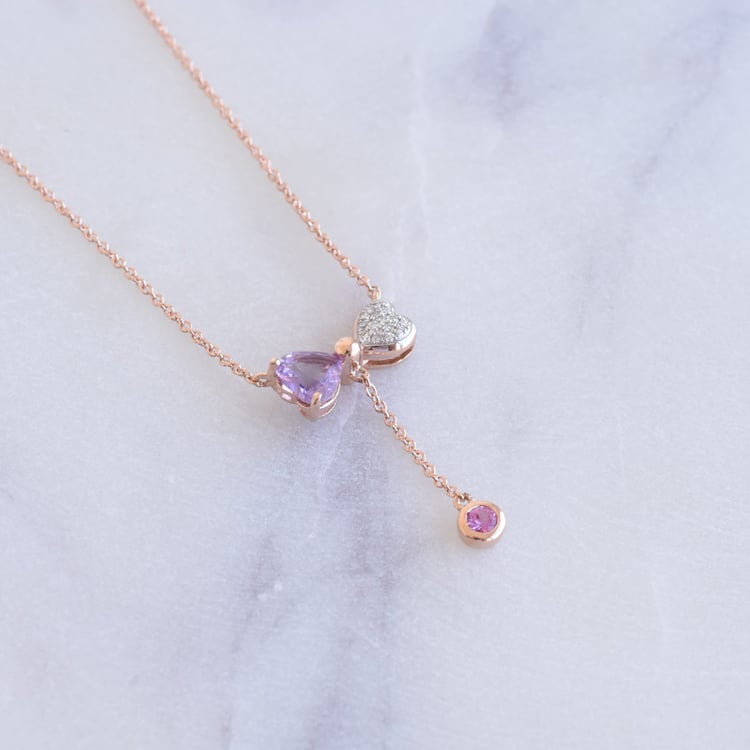 Roztomilá kolekcia šperkov s ametystmi, zafírmi a diamantmi Padilla 106246