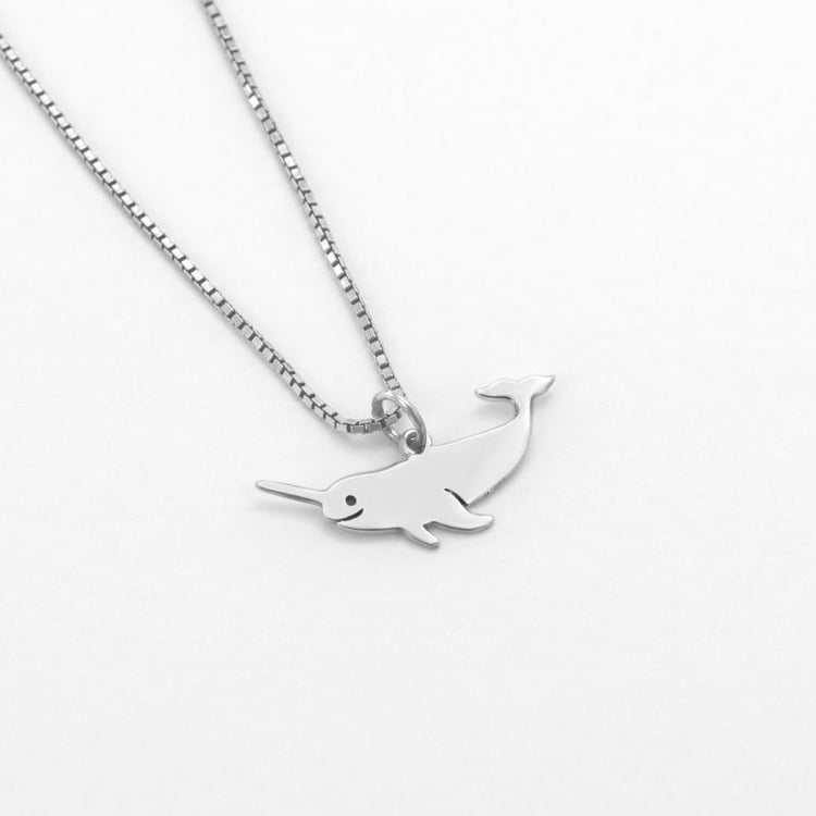 Strieborný prívesok v tvare narvala Narwhal 52022