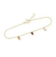 Zlatý náramok s citrínom, granátom a zafírom Alannis