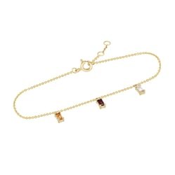Zlatý náramok s citrínom, granátom a zafírom Alannis