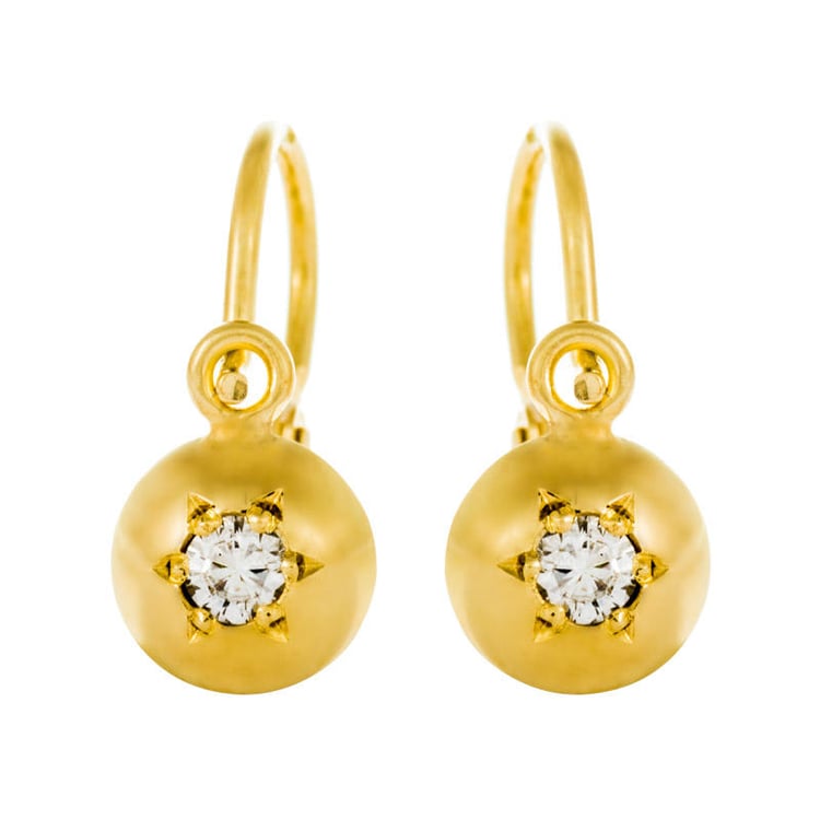  Zlaté náušnice s diamantmi Elta