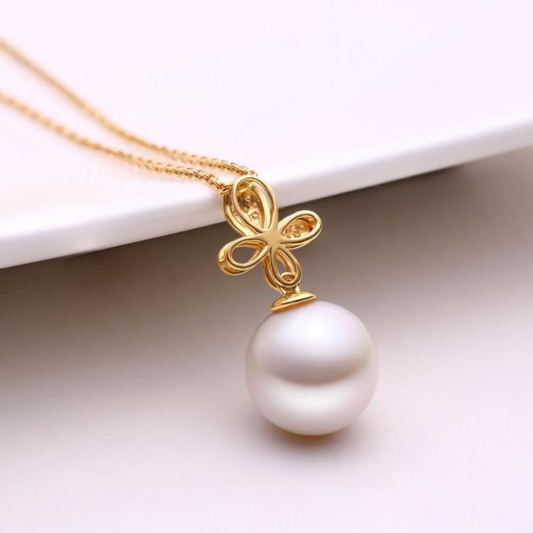 Zlatý perlový náhrdelník 12842