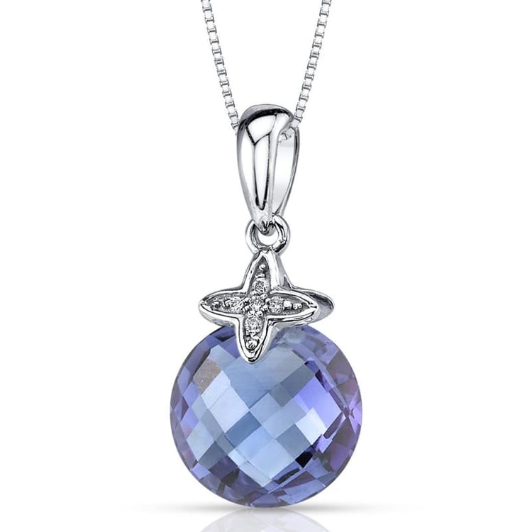 Zlatý náhrdelník s alexandritom a diamantmi Lorira