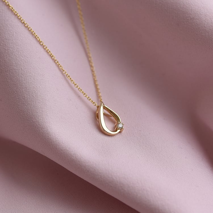 Zlatá kvapka s diamantom 64442