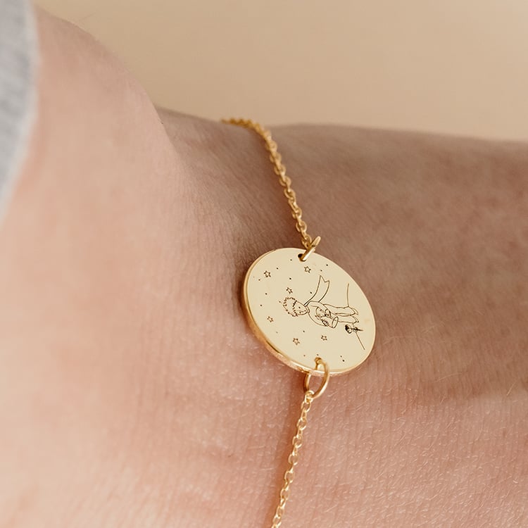 Náramok Malý princ s ružou a gravírom 120364