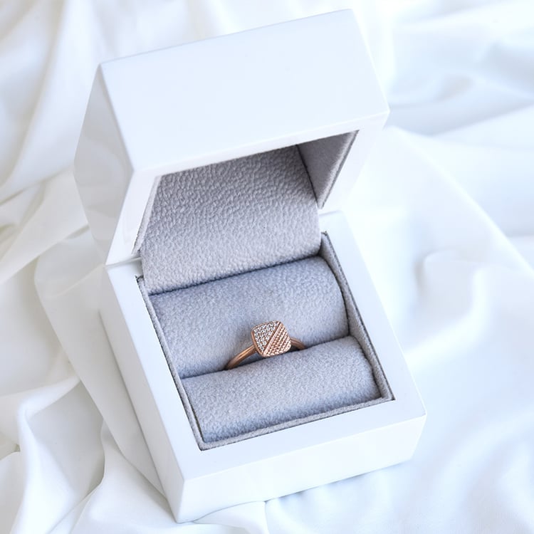 Diamantový prsteň z ružového zlata 85329