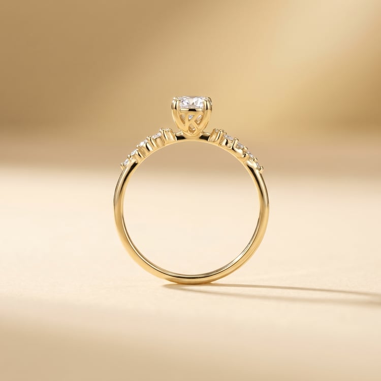 Zásnubný prsteň s výberom písmen a lab-grown diamantmi Carina 166796
