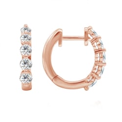 Kruhové náušnice zdobené diamantmi Aba