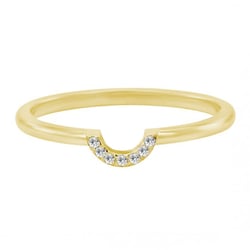 Vykrojená zlatá obrúčka s diamantmi Samuell