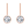 Zlaté visiace náušnice s moissanitmi