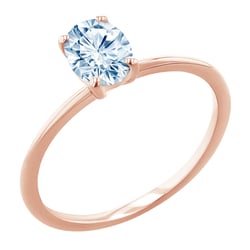 Elegantný zásnubný prsteň s oval akvamarínom Frost