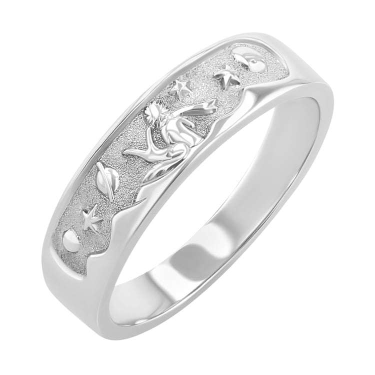 Platinové ručne ryté snubné prstene Malý princ 146491