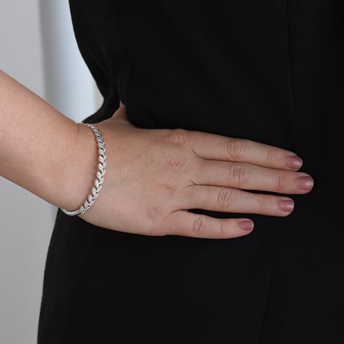 Elegantný náramok s trblietavými diamantmi Firenze