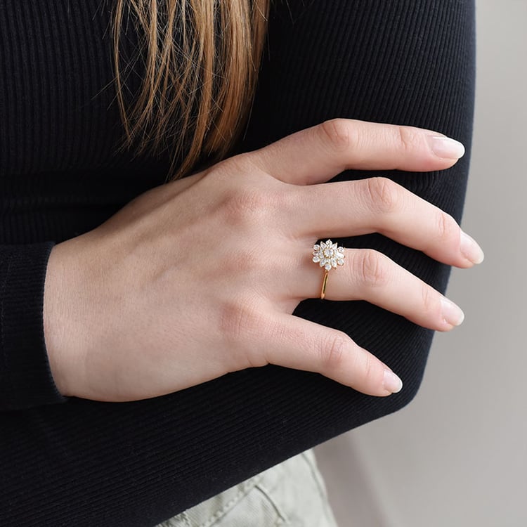 Prsteň s kvetinou 89975