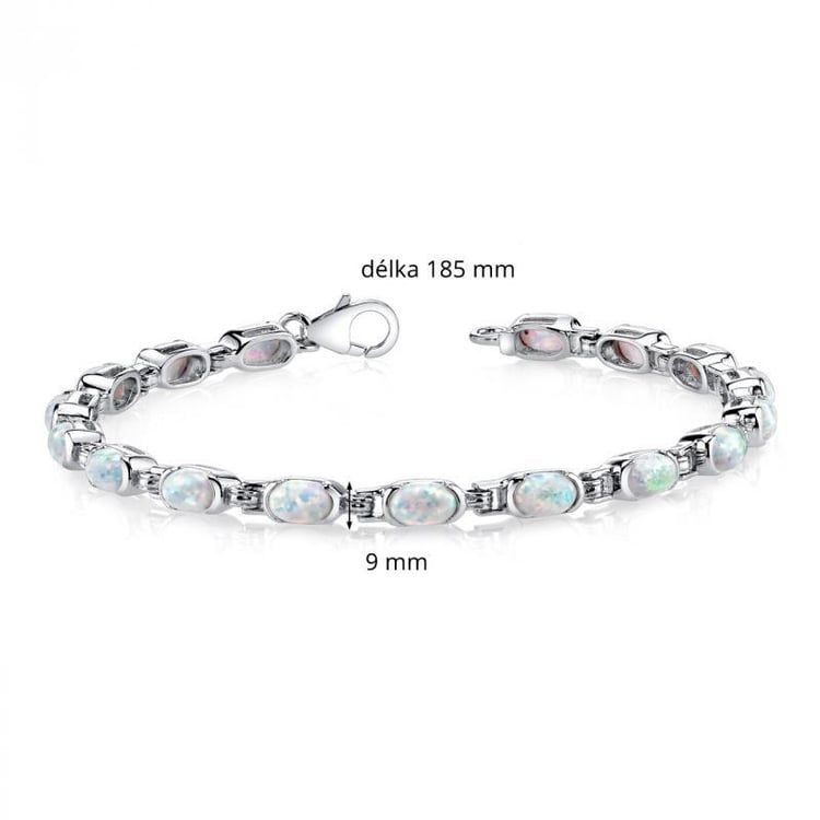 4.75 ct opálový strieborný náramok Jusice 6305