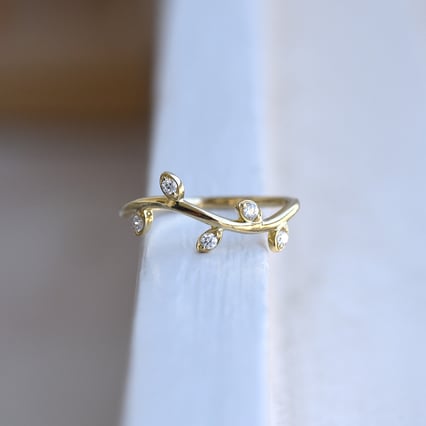 Diamantový prsteň v tvare vetvičky Shemer