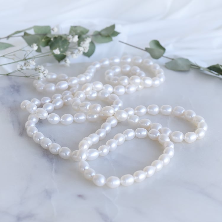 Dlhý perlový náhrdelník 87928