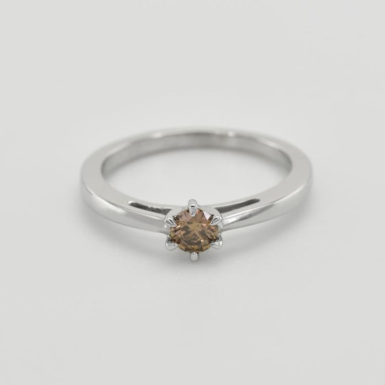 Zásnubný prsteň so champagne diamantom 35614