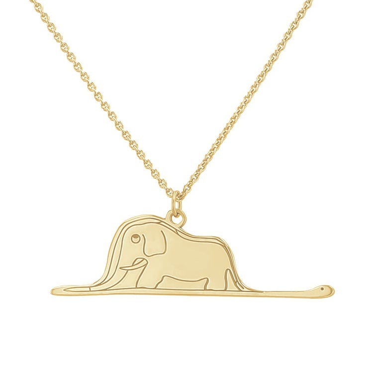 Strieborný prívesok Malý princ so slonom a gravírom 120436