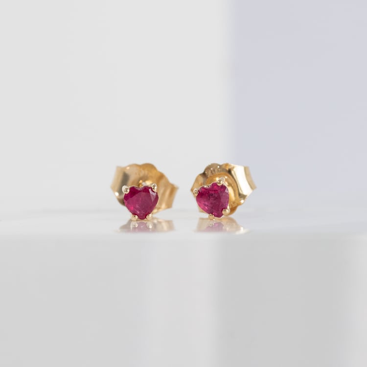 Kolekcia šperkov s rubínovými srdiečkami Ameena 124550