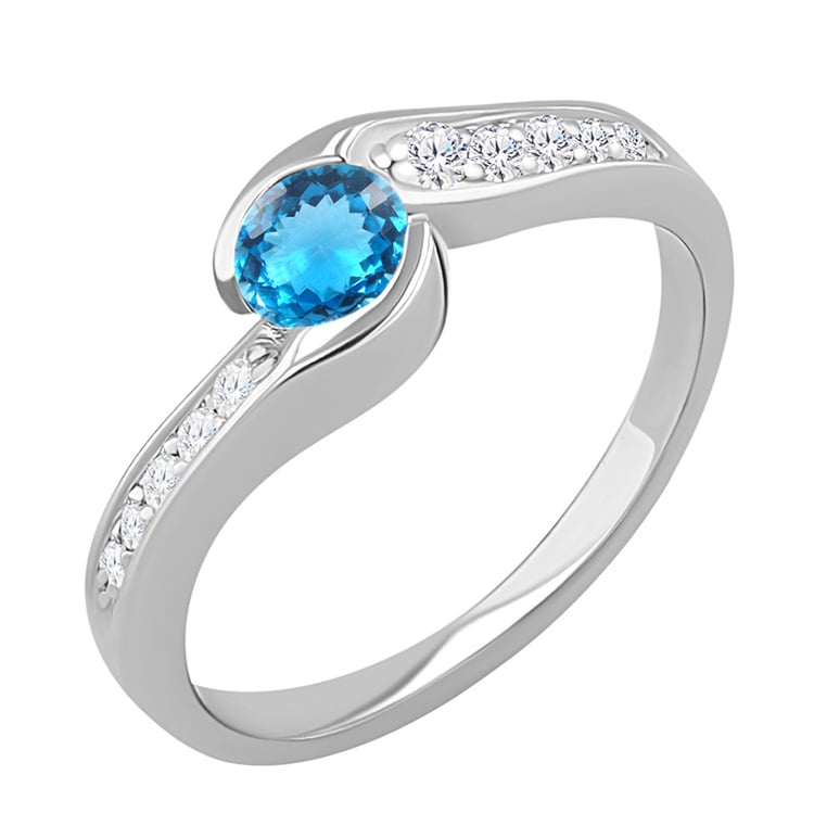 Zásnubný prsteň so švajčiarskym topásom Naia