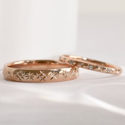 Svadobné obrúčky plné hviezd s diamantmi Burnet