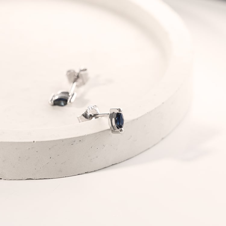 Minimalistické náušnice s modrými zafírmi Natali 121570