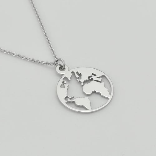 Platinový prívesok s mapou sveta Globe