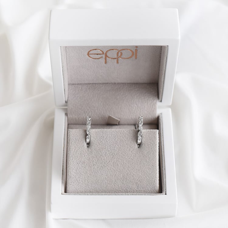 Strieborné kruhové náušnice s lab-grown diamantmi Sprita 104119