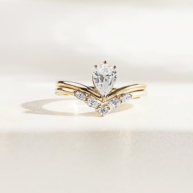 Originálny zásnubný set prsteňov s lab-grown diamantmi 156077