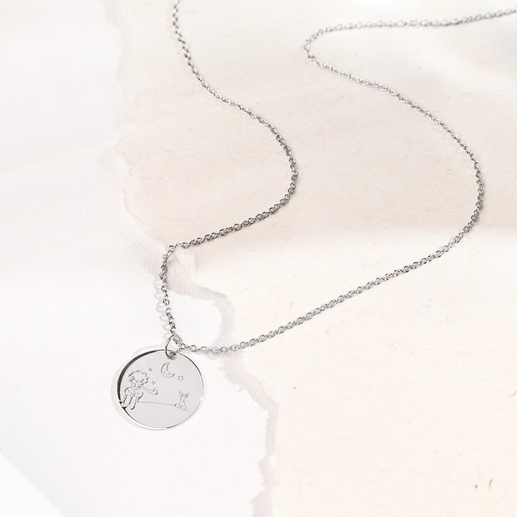 Zlatý prívesok Malý princ s líškou a gravírom 157473