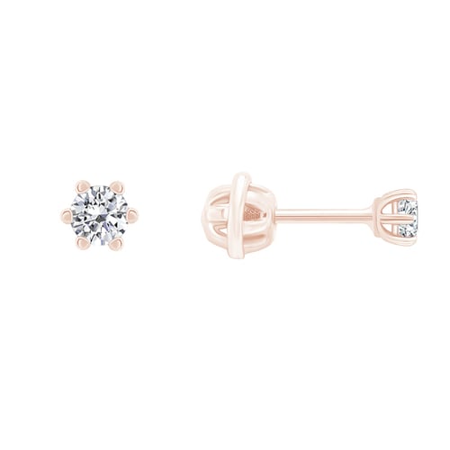 Žiarivé náušnice s 0.20ct diamantmi Ashra