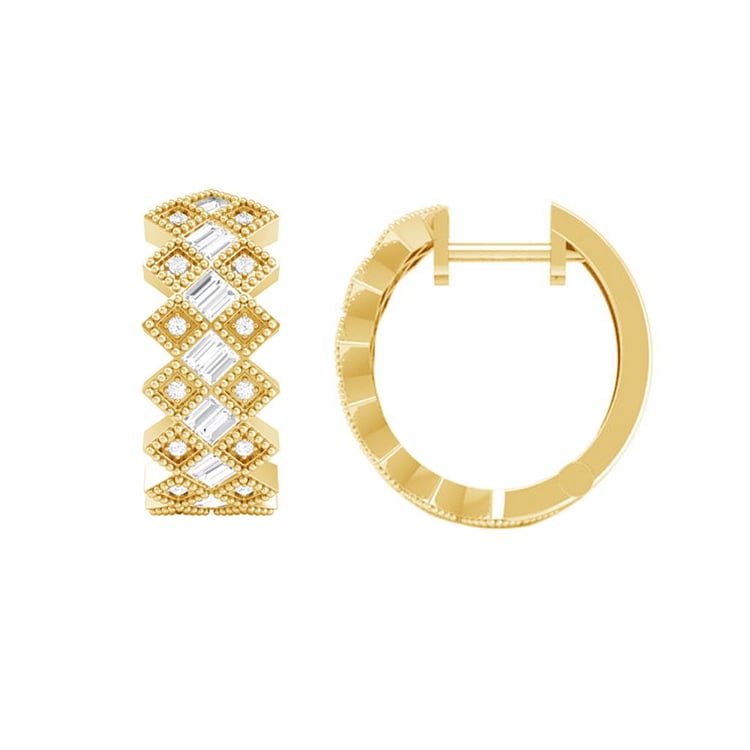 Strieborné kruhové náušnice s diamantmi Helle 160258