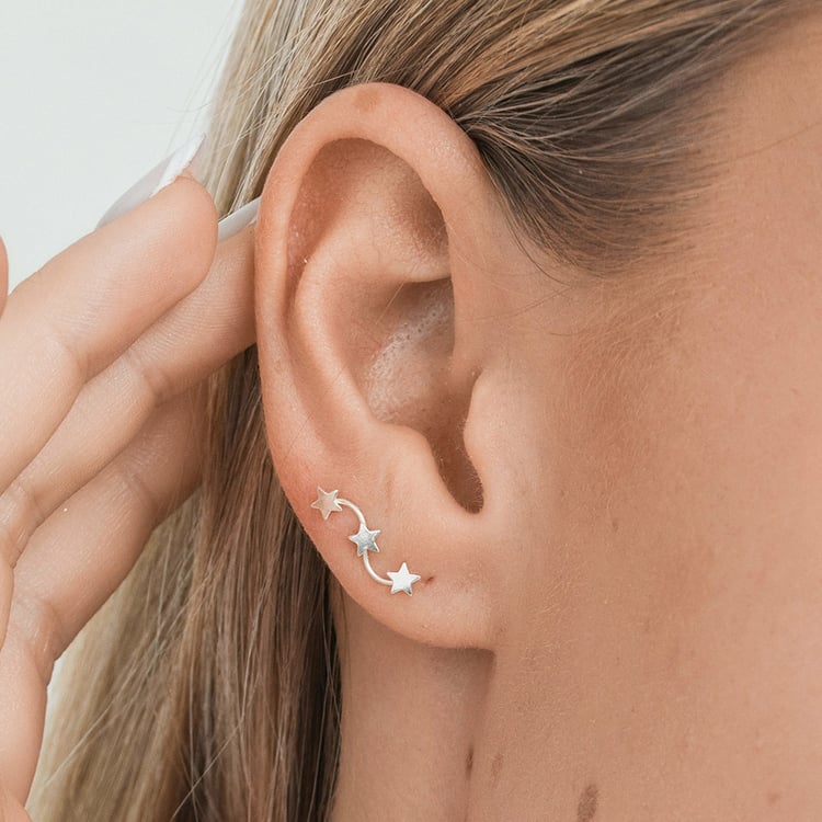 Strieborné náušnice Stars 163701