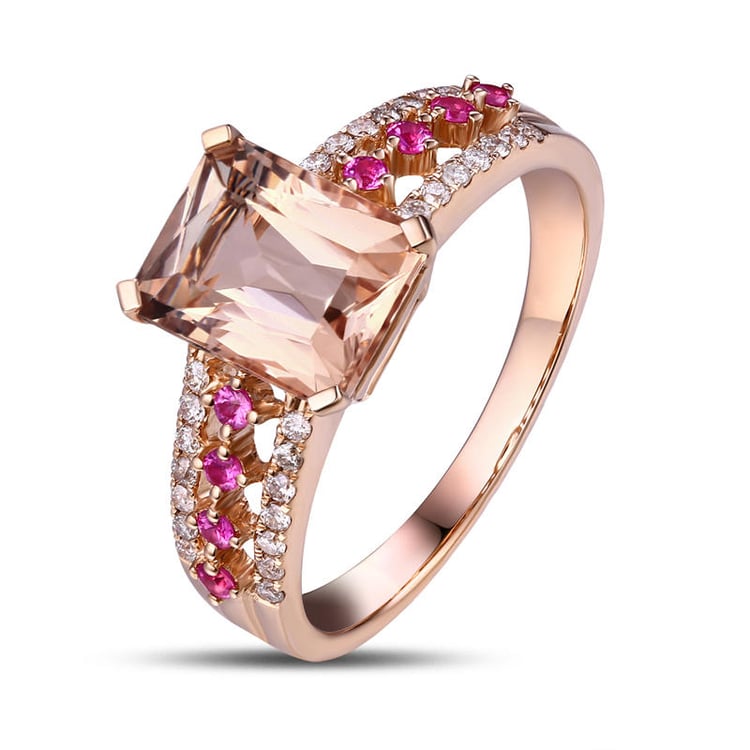 Zlatý prsteň s triom drahokamov Tiesa