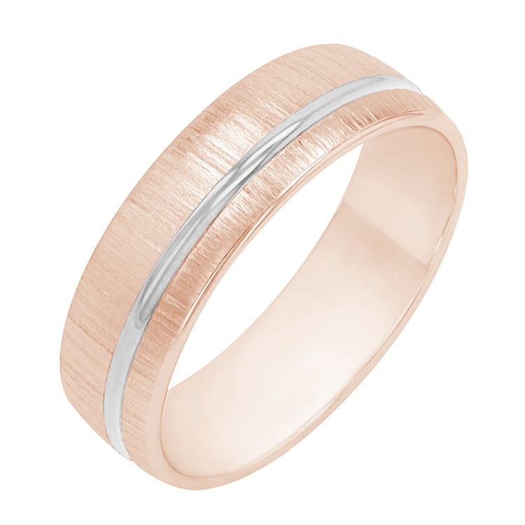 Pánský snubní prsten z růžového zlata 80407