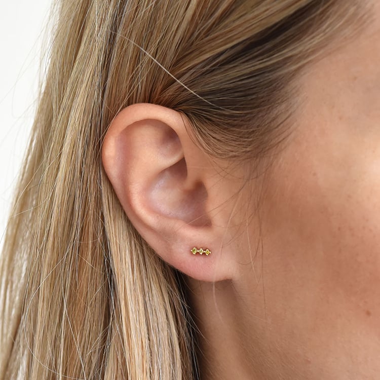 Strieborné náušnice so žltými diamantmi Sylvi 86169