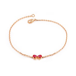 Elegantný zlatý náramok s rubínmi Meliza