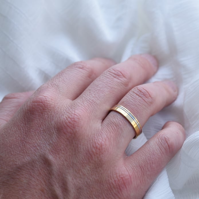 Pánsky snubný prsteň 64366