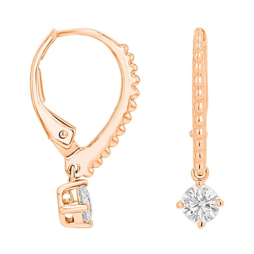 Strieborné náušnice s 0.25ct lab-grown diamantom Fana