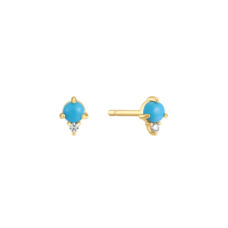 Strieborné náušnice s tyrkysmi Finella