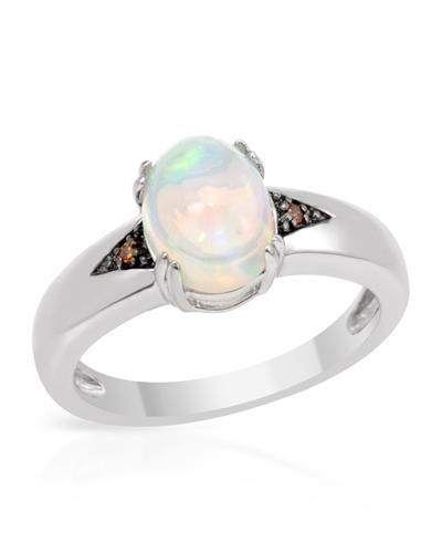 Opálový strieborný prsteň