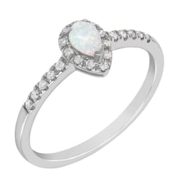 Zlatý prsteň s opálom a diamantmi Hailey