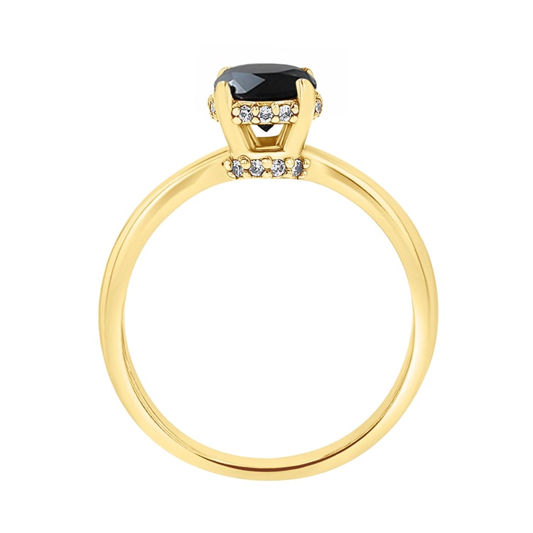 Prsteň s čiernym a bielymi diamantmi Ymos 141994