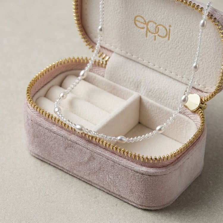 Strieborný perlový náhrdelník Ilmar 166303