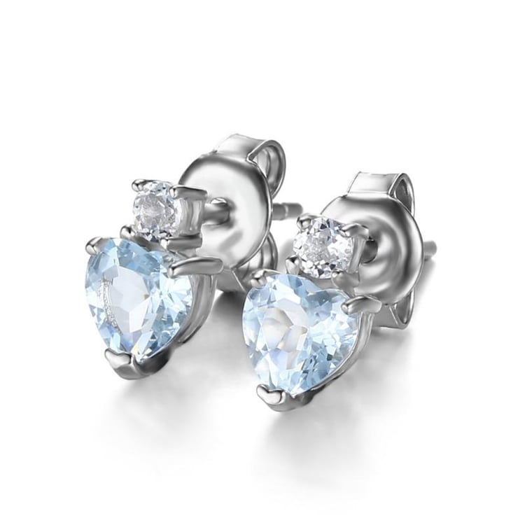 Náušnice s akvamarínmi 20593