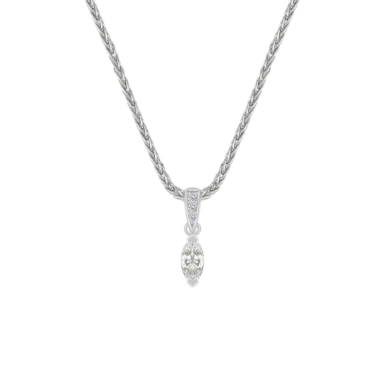 Platinový náhrdelník s diamantom