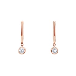 Zlaté visiace náušnice s diamantmi Skylar