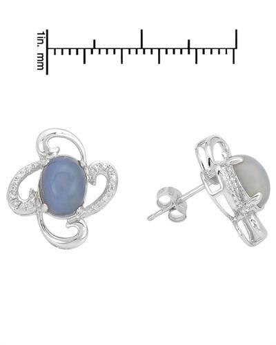 Náušnice kvet s opálom 960